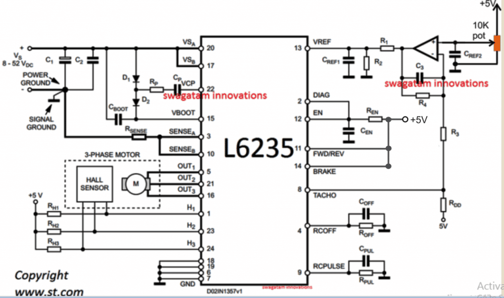 Circuito do ventilador de teto BLDC para economia de energia 5 Diagrama de circuito