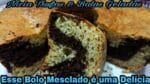 Bolo mesclado de baunilha e Chocolate fácil e gostoso.