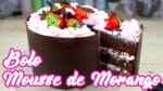 Bolo Mousse de Morango | Como Fazer Bolo Mousse de Morango | Cakepedia