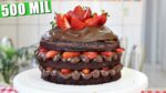 NAKED CAKE DE BRIGADEIRO E MORANGO | ESPECIAL 500K | Menino Prendado