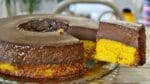 BOLO DE CENOURA COM PUDIM DE CHOCOLATE | Menino Prendado