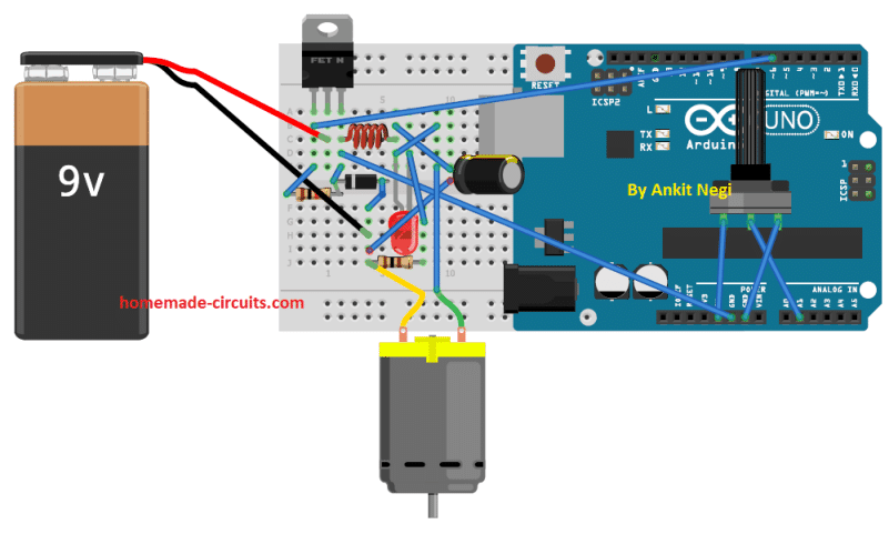 Faça este conversor Buck usando Arduino 3 DIAGRAMA DE CIRCUITO