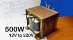 Como calcular voltas e voltagem de transformadores para inversor de 12V a 220V 500W (parte 1)
