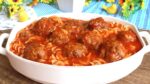 MACARRÃO EM 3 MINUTOS COM ALMÔNDEGAS
