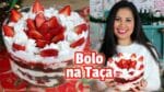 Receita de Natal | Bolo na Taça de Chocolate com Morangos | Sobremesa Fácil para o Natal