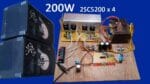 Como fazer Transistores Amplificadores 200W 2SC5200 x 4 em casa | Amplificador de potência de áudio 2SC5200