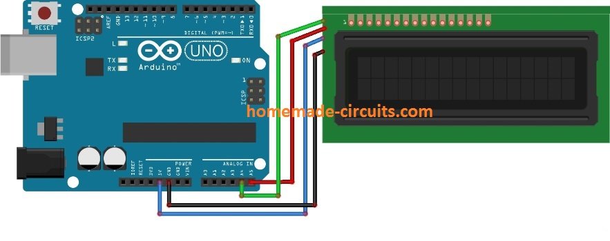 Introdução ao Módulo Adaptador LCD I2C 7 Com adaptador I2C: