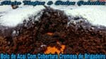 Bolo Fofinho de Açaí uma Delícia com Cobertura de Brigadeiro Cremoso.