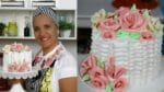 COMO DECORAR BOLO COM FLORES DE BALA