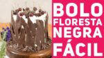 COMO FAZER BOLO FLORESTA NEGRA DE ANIVERSÁRIO (recheio de chantininho) Receitas de Minuto #348