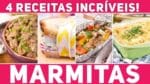 4 RECEITAS DE MARMITA PARA SALVAR SEU ALMOÇO COMPLETO! Picadinho, Frango Xadrez, Lasanha e Sanduiche