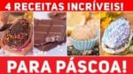 4 RECEITAS INCRÍVEIS PARA A PÁSCOA ! Ovo de Colher de Nutella, Crunch, Trufa de Limão e Ovo Galáxia!