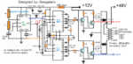 Circuito inversor de onda senoidal PWM de 1500 watts