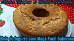 Bolo de Iogurte Com Maçã Simples e Gostoso.