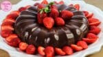 FLAN PUDIM DE CHOCOLATE COM MORANGOS | RECEITAS DA CRIS