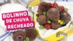 BOLINHO DE CHUVA FLORESTA NEGRA (Bolinho de chuva de chocolate recheado) – Receitas de Minuto #365