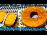 Bolo de Fubá Cozido com Polpa de Milho Especial de Festa Junina