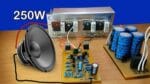 Como fazer circuito amplificador de 250W pelo transistor D718 e B688 em casa