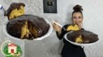 VOCÊ NUNCA VIU ISSO! Bolo que já sai do forno com Cobertura de Chocolate