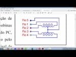 Motor de passo unipolar 5 fios 1 passo por vez 1/3
