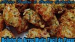 BOLINHO ESPECIAL DE ARROZ UMA DELÍCIA E FÁCIL DE FAZER.