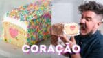 BOLO CORAÇÃO SURPRESA DIA DOS NAMORADOS I BIGODE SOZINHO NA COZINHA
