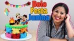 Bolo Festa Junina | Como Fazer Bolo Festa Junina em Chantilly ( Bolo Retalho)