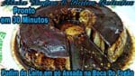 PUDIM DE LEITE EM PÓ ASSADO NA BOCA DO FOGÃO COM CALDA CARAMELIZADA DE CHOCOLATE.