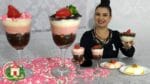 SOBREMESA NAPOLITANA NA TAÇA, CHOCOLATE, MORANGO E CREME- Culinária em Casa