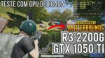 Teste – PUBG novo mapa Sanhok – R3 2200G / GTX 1050 Ti / 8GB 2400 Mhz / Médio vs Low