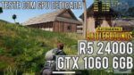 Teste – PUBG R5 2400G / GTX 1060 6GB / 8GB 2400 Mhz / Ultra vs Médio vs Low
