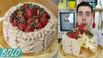 BOLO DE CREME COM MORANGOS PARA ANIVERSÁRIO | BOLO DE FESTA | Menino Prendado