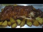 Como fazer costela de porco assada, no vinho e limão com batatas