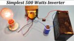 Conversor de 12V DC para 220V AC mais simples ||  Inversor de potência de 500 W sem IC