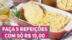 5 REFEIÇÕES por SÓ 15 REAIS! Parmegiana de Carne Moída + Purê de Batata Doce -Receitas de Minuto 409