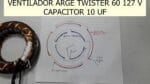 Esquema do ventilador de Parede Arge Twister