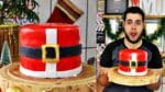 BOLO ROUPA DO PAPAI NOEL | COMO DECORAR BOLO DE NATAL