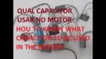 Como saber qual Capacitor usar no Motor  – Which Capacitor to use in Motor