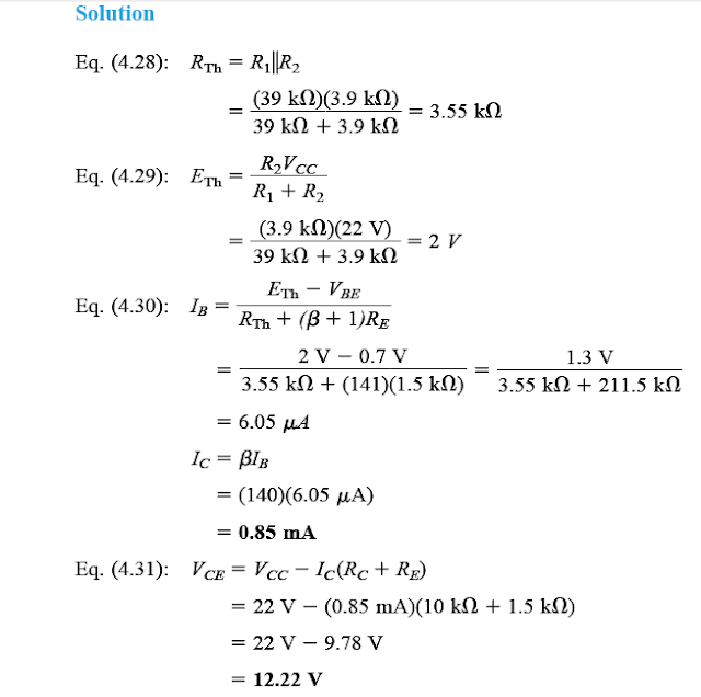 Tensão-Divisor Bias em Circuitos BJT - Mais Estabilidade sem Fator Beta 21 Análise exata