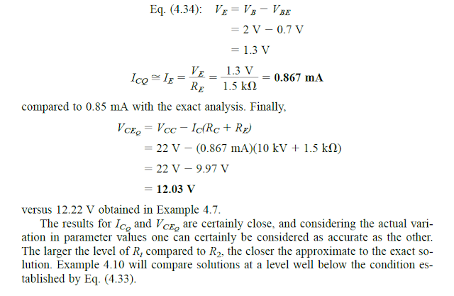 Tensão-Divisor Bias em Circuitos BJT - Mais Estabilidade sem Fator Beta 37 Análise aproximada