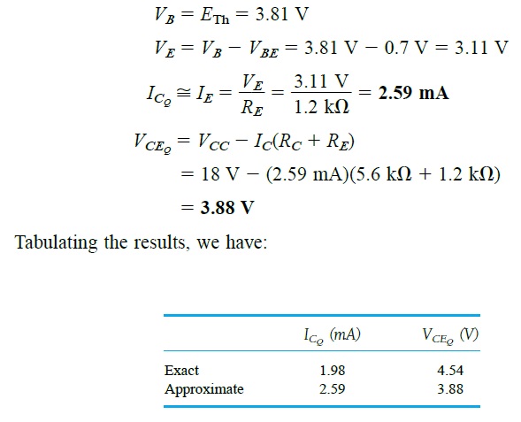 Tensão-Divisor Bias em Circuitos BJT - Mais Estabilidade sem Fator Beta 47 Análise aproximada