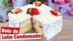 BOLO DE LEITE CONDENSADO COM MORANGOS | CAKEPEDIA