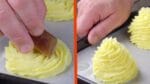 Coloque o cubo de gelo no purê de batatas. Isto ficará lou…