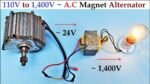 Motor DC 24V 750 Watt da e-bike como poderoso gerador sem escova até 1.400V com transformador