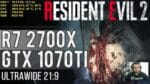 Testando Resident Evil 2 Remake – R7 2700x / GTX 1070Ti / Ultrawide 2560×1080 – Primeiros 30min