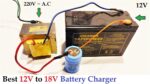 12v a 18v DC de 220v AC Converter para carregador de bateria ||  Ideia incrível faça você mesmo