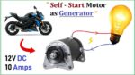 Motor de partida de 12 V 15 A DC como gerador elétrico de alta corrente de 10 amp – Motor de partida de bicicleta