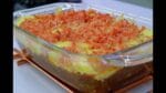 ALMOÇO ESPECIAL, BATATA RECHEADA NA TRAVESSA