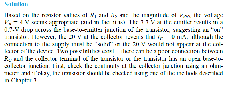 Como solucionar problemas de circuitos de transistores (BJT) corretamente 18 Exemplo #2