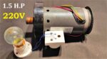 Motor DC de 1,5 HP para Gerador Elétrico de 220 V em Baixa RPM – Ideia incrível DIY